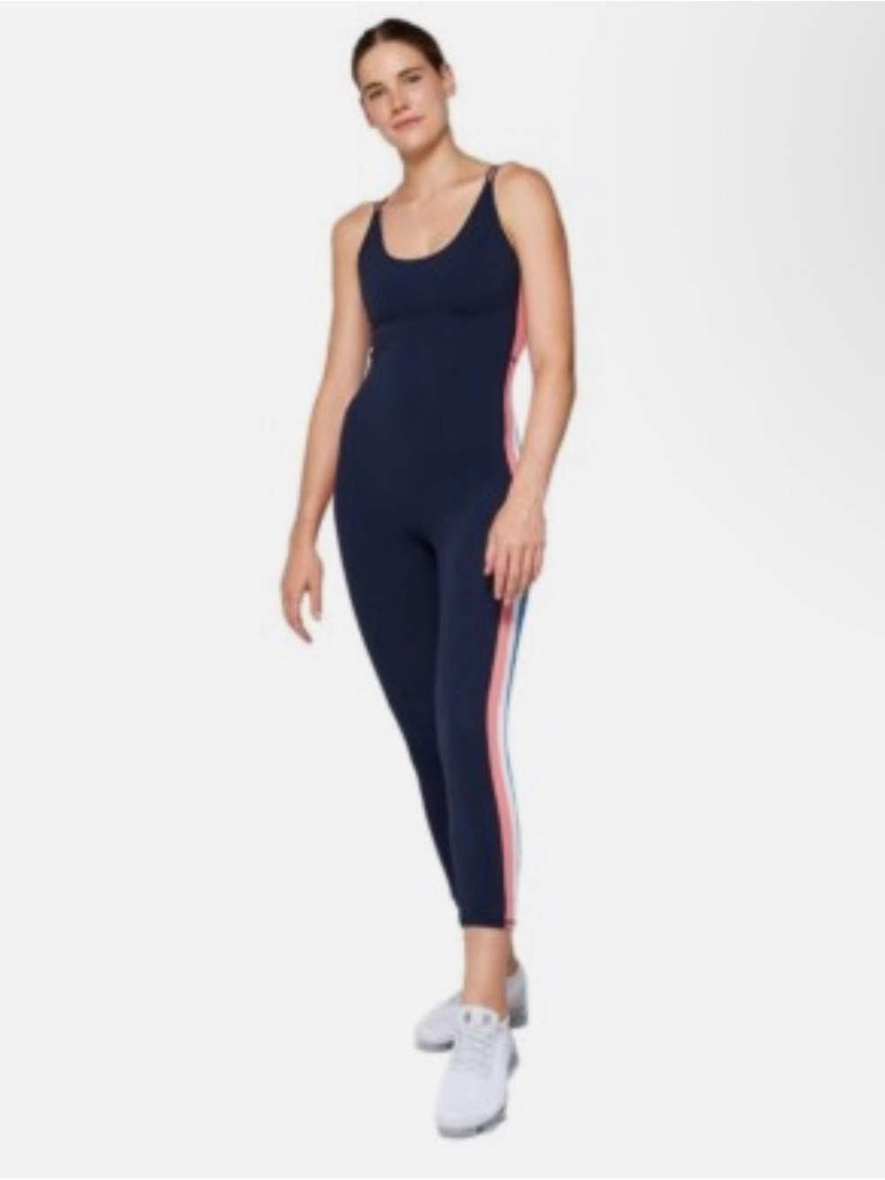 Fourlaps blue workout romper size M NWT